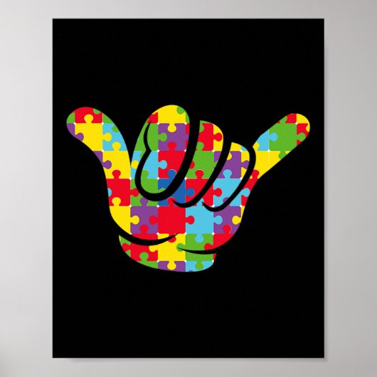 Poster Love Puzzle Main Sign Language Sensibilisation sur (Devant)