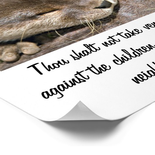 Poster Love Quote - Otters White (Hoek)