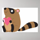 Poster Love Raccoon (Devant)