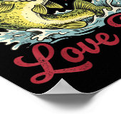 Poster Love Retro Bites Fishing Fisherman Valentines Day  (Coin)