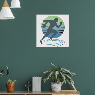 Poster Love Running Marathon Compétitive Runner Custom