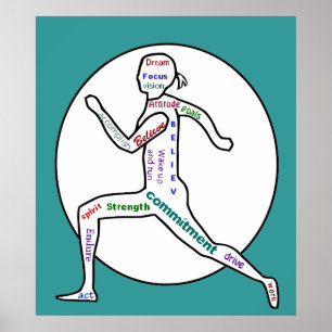 Poster Love Running Motivational Words for Runners