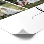 Poster Love Script manuscrit Customisé Mariage 3 Photo (Coin)