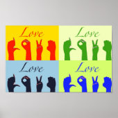 Poster Love signe pop art (Devant)