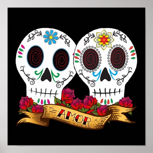 Poster Love Skulls "Amor" (Devant)