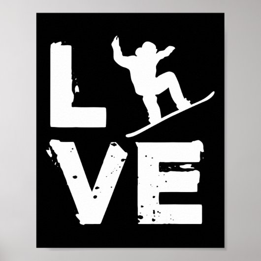 Poster Love Snowboard Jeunes Freestyle Snowboard Kids M (Devant)