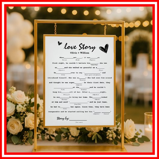 Poster Love Story Game | Mariage