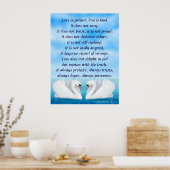 Poster Love Swans 1 Corinthians 13 Imprimer (Cuisine)