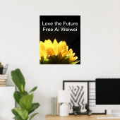 Poster " Love the Future - Free Ai Weiwei " Grandes affic (Bureau à domicile)