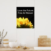 Poster " Love the Future - Free Ai Weiwei " Grandes affic (Cuisine)