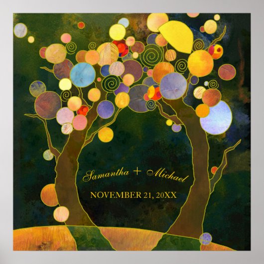 Poster Love Trees, Symbole de la cérémonie Mariage d'amou (Devant)