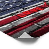 Poster Love USA graffiti art mur. (Coin)