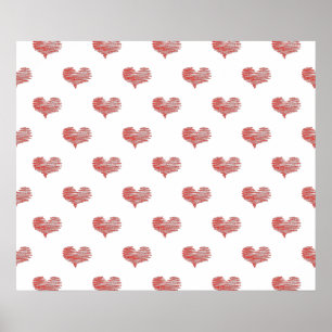 Poster Love Valentine's Day Red Heart croquis