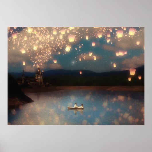 Poster Love Wish Lanterns paysage (Devant)