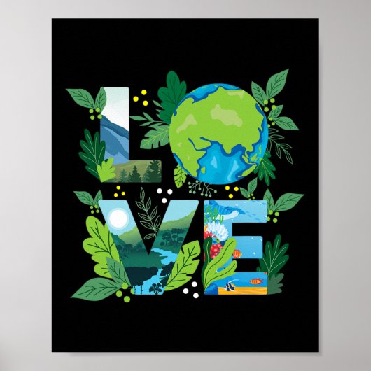 Poster Love World - De l'environnement Protection Jour de (Devant)