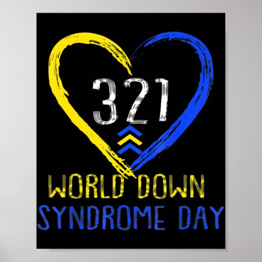 Poster Love World Down Syndrome Awareness Day Love  (Devant)