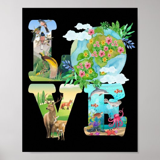 Poster Love World Jour des terres 2022 Planet De l'enviro (Devant)