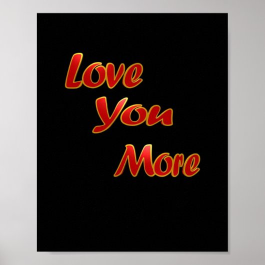 Poster Love You More Balanced Visual Design  (Devant)