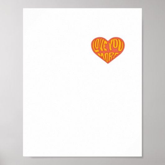 Poster Love You More Clean Layout Style (Devant)