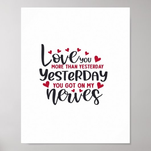 Poster Love You More Clean Typography  (Devant)