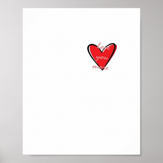 Poster Love You More Creative Minimal Style  (Devant)