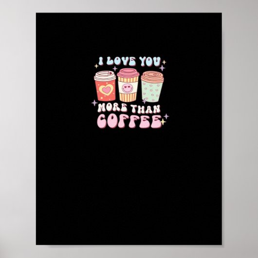 Poster Love You More Minimal Design  (Devant)