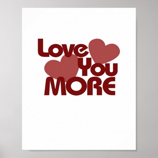 Poster Love You More Minimal Design  (Devant)