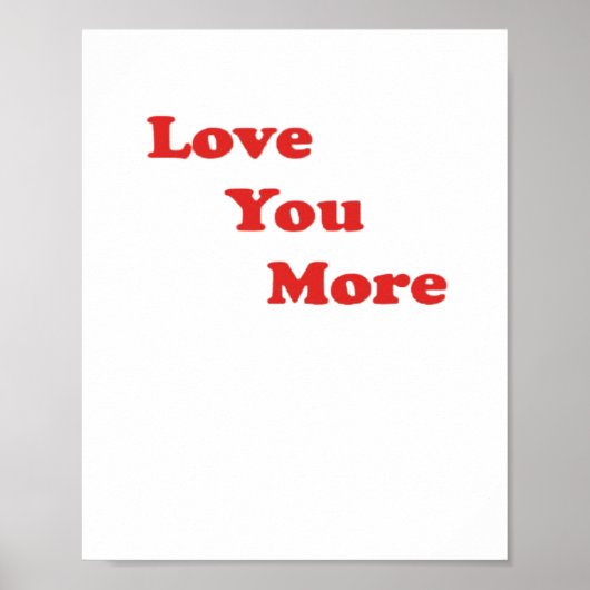 Poster Love You More Minimal Design  (Devant)