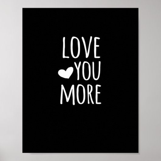 Poster Love You More White Clean Typography  (Devant)