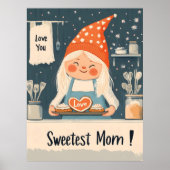 Poster Love You, Sweetest Maman Design (Devant)