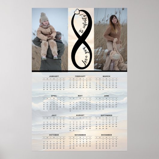 Poster “Love you to infinity” – Custom Calendar (Devant)