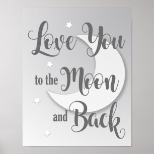 Poster Love You to the Moon and Back Art Imprimer 1 de 3