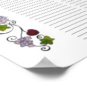 Poster Lovebirds, 120 invités Certifié Mariage Quaker (Coin)