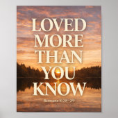 Poster Loved More Than You Know Lake Sunset Art (Devant)