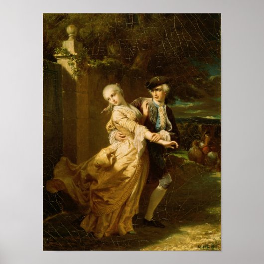 Poster Lovelace enlevant Clarissa Harlowe, 1867 (Devant)