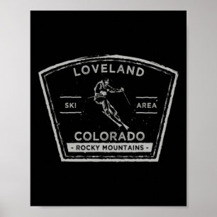 Poster Loveland Colorado Ski de neige
