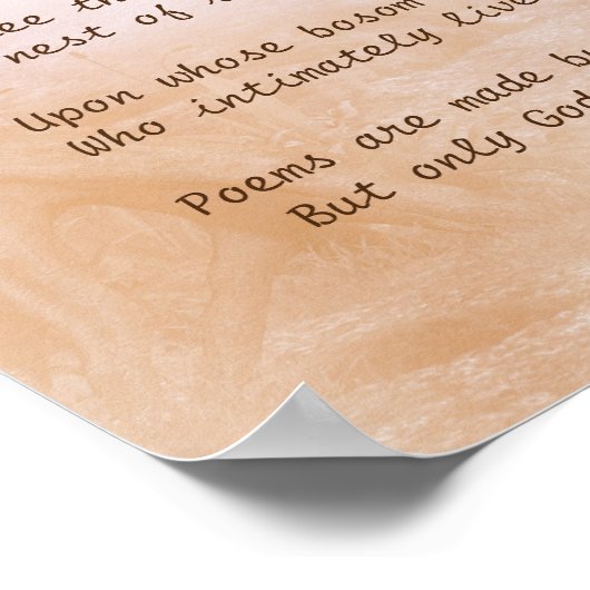 Poster Lovely As Tree Nature Poem (Coin)