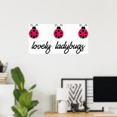 Poster Lovely Ladybugs (Bureau à domicile)