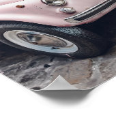 Poster Lovely Little Pink Fiat à Paris (Coin)