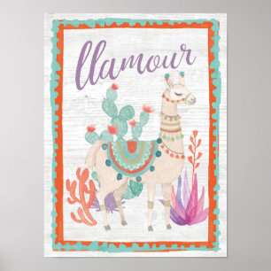 Poster Lovely Llamas II Llamour
