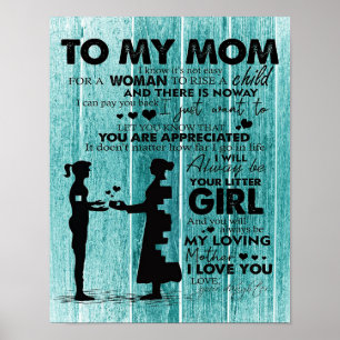 Poster Lovely Quotes To My Mom Gift For Mother