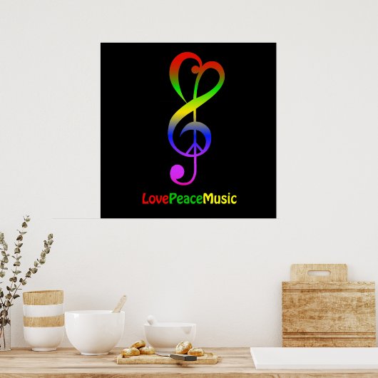 Poster LovePeaceMusic (Cuisine)