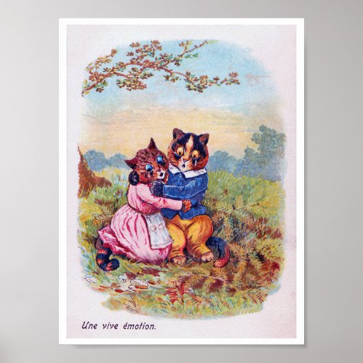 Poster Lovers Cat (Strong Emotion), Louis Wain (Devant)