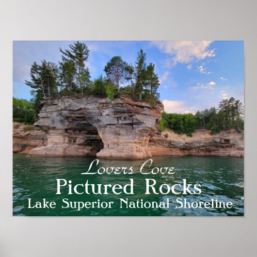 Poster Lovers Cove Pictured Rocks (Devant)