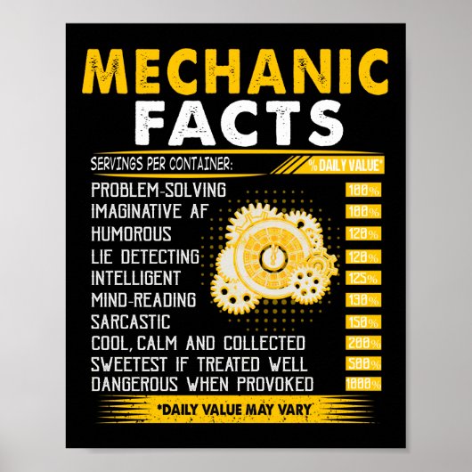 Poster Lovers mécaniques | Mechanic Facts (Devant)
