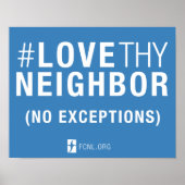 Poster #LoveThyNeighbor (Devant)
