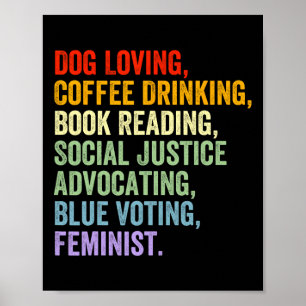 Poster Loving Coffee Boire Livre Lire Justice Sociale