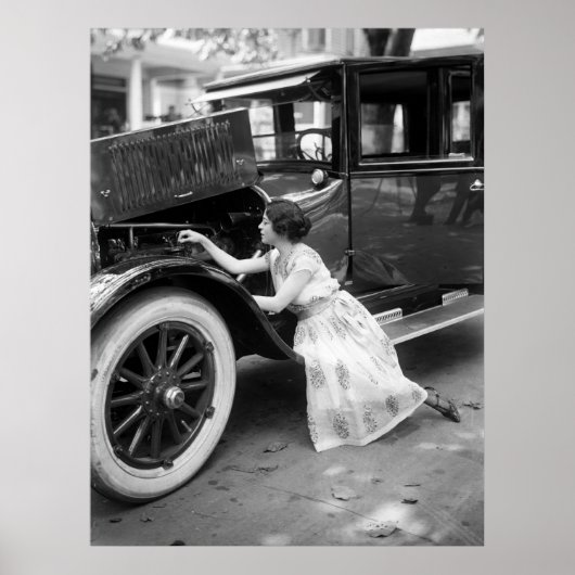 Poster Loving My Old Car, années 1920 (Devant)