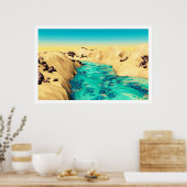 Poster Low Poly Valley (Cuisine)