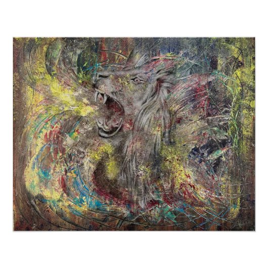 Poster Löwe (Devant)